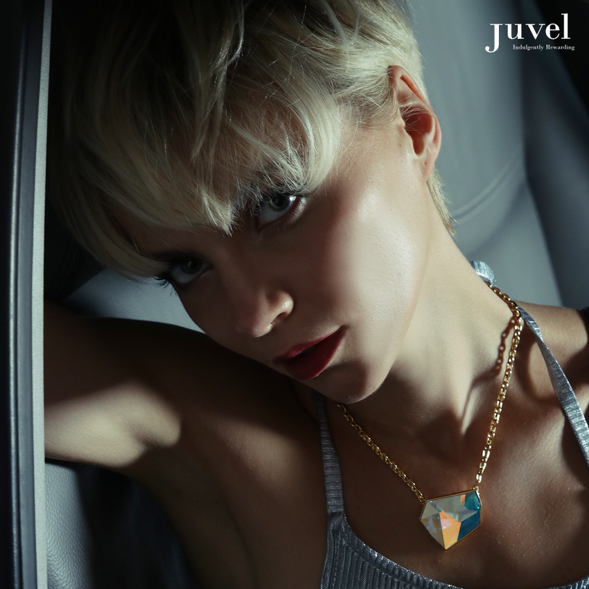 Juvel Fancy Red Magma Necklace (14K Gold Plated)