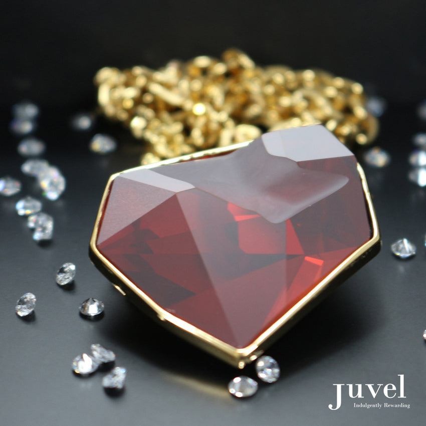 Juvel Fancy Red Magma Necklace (14K Gold Plated)