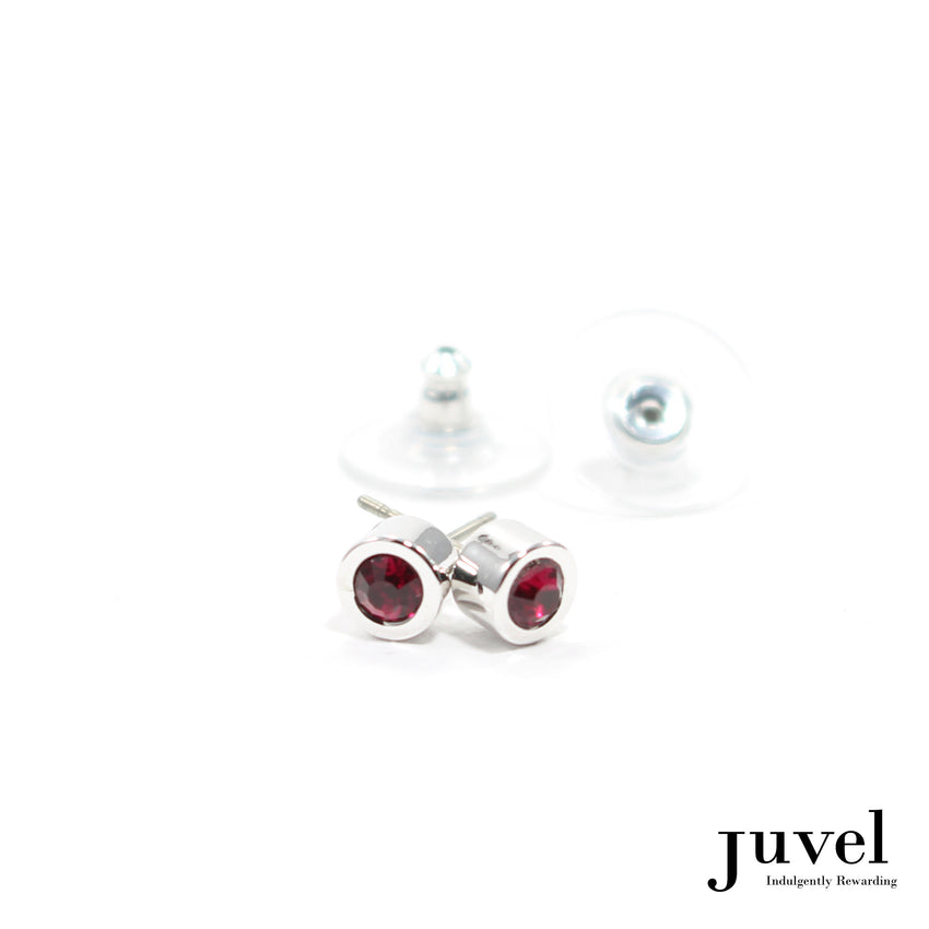 Juvel Off-Set Ruby Stud Earrings