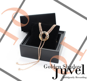 Juvel Gatsby Golden Shadow Necklace (19K Pink Gold Plated)