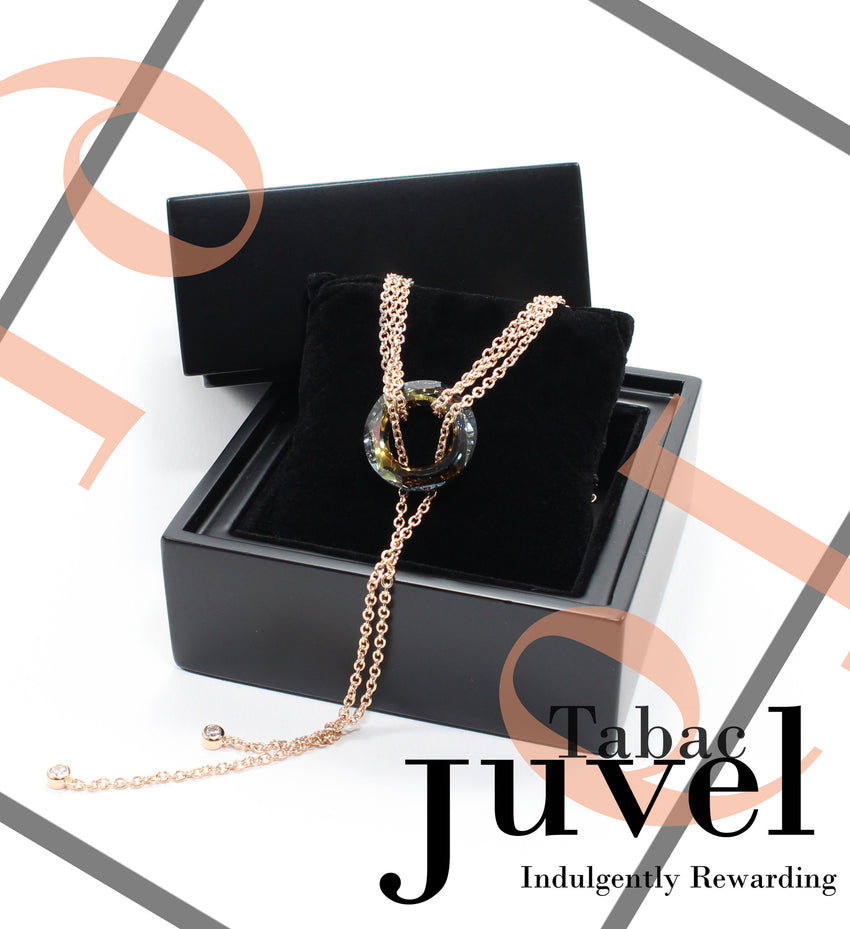 Juvel Gatsby Tabac Necklace (19K Pink Gold Plated)