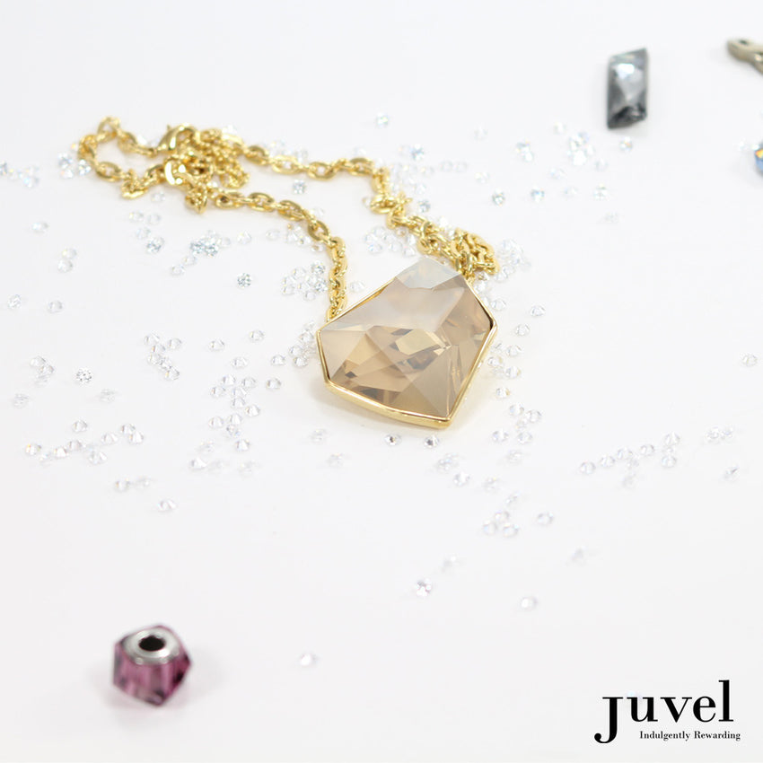 Juvel Fancy Golden Shadow Necklace (14K Gold Plated)