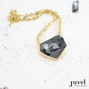 Juvel Fancy Silver Night Necklace (14K Gold Plated)