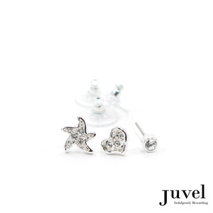 Juvel 3 Pieces SHR Clear Earrings