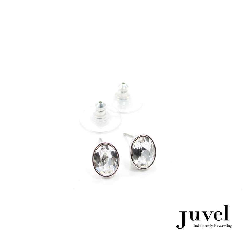 Juvel Clear Oval Earrings