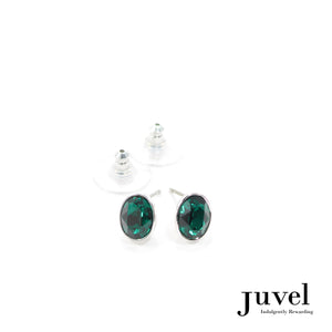 Juvel Emerald Oval Earrings